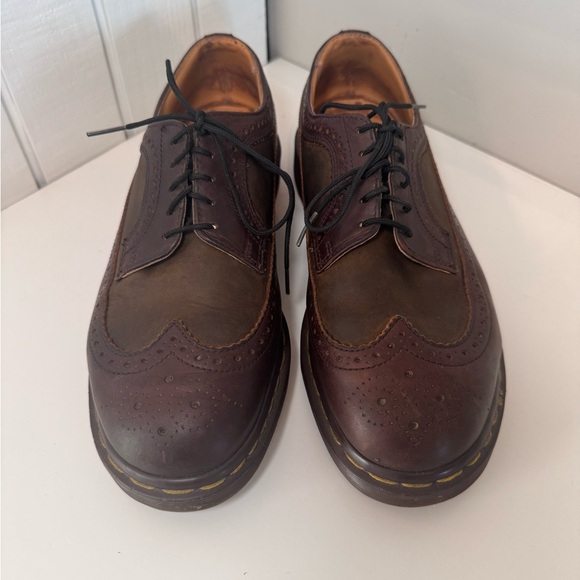 靴 Dr.Martens wing tip brown vintage VTG Doc Dr Martens Brown White Wingtip Shoes 3989 Women's size UK